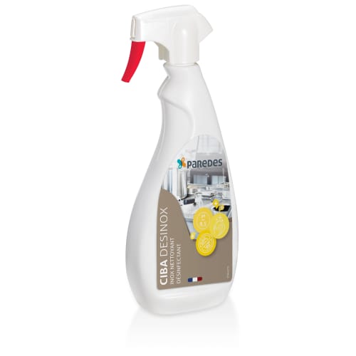 Nettoyant désinfectant inox Paredes Ciba Desinox flacon de 750ml photo du produit front L