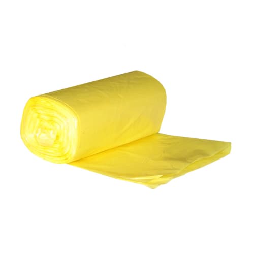 Sac plastique PE HD 10L jaune 10µm photo du produit