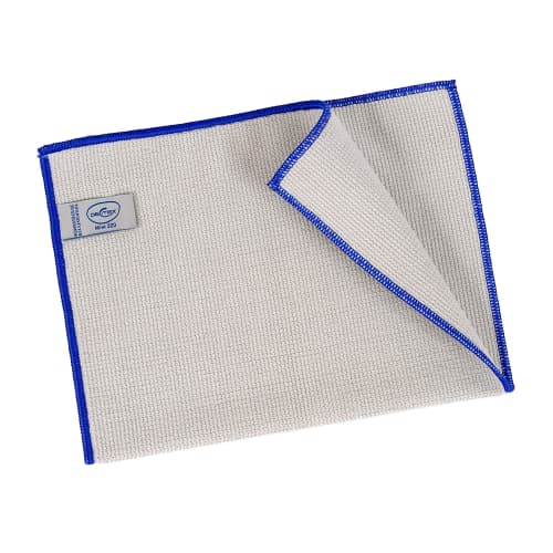 Essuyage microfibre Mini 320 gris surjet bleu 23 x 35 cm Decitex photo du produit front L