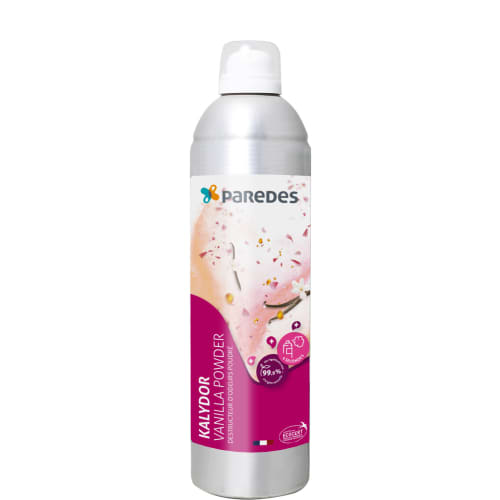 Désodorisant destructeur d'odeurs ecocert poudré Kalydor Vanilla Powder aérosol de 400ml Paredes photo du produit front L