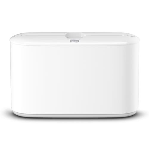 Distributeur portable d'essuie-mains pliés Tork plastique blanc photo du produit front L
