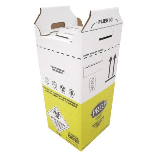 Carton hospitalier DASRI 25L haut lien coulissant NF X photo du produit