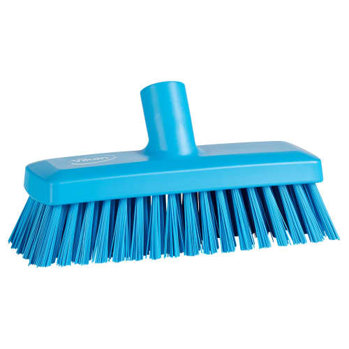 Balai lave-pont fibres dures alimentaire PLP 22,5cm bleu Vikan photo du produit front L