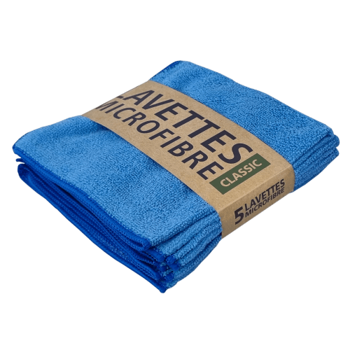 Lavette microfibre Tampel bleue 38x38cm photo du produit