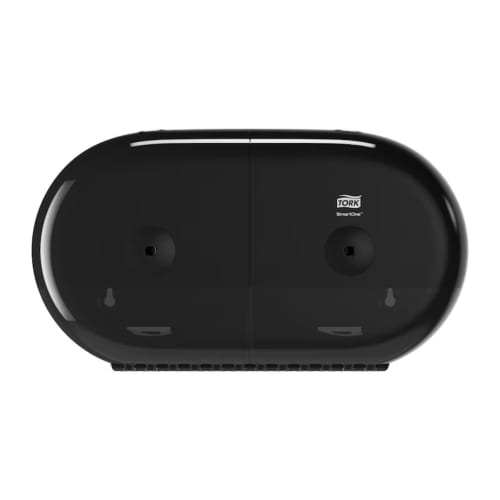 Tork smartone mini distributeur double papier toilette rouleau noir Tork photo du produit front L