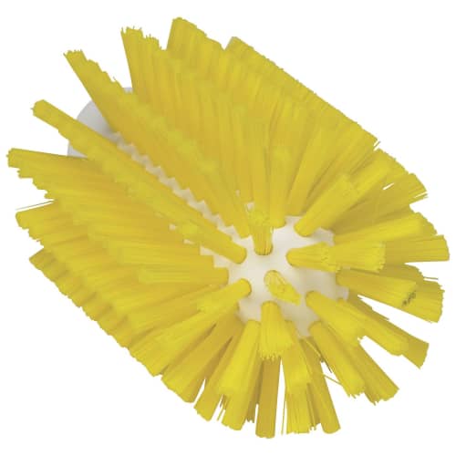 Brosse cylindrique fibres médium alimentaire PLP Ø7,7cm jaune Vikan photo du produit front L