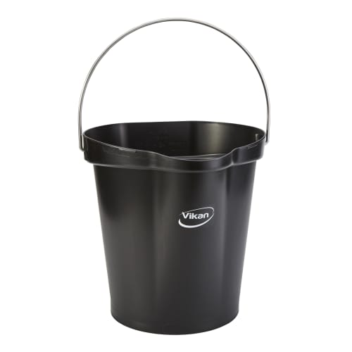 Seau gradué alimentaire PLP 12L noir Vikan photo du produit front L