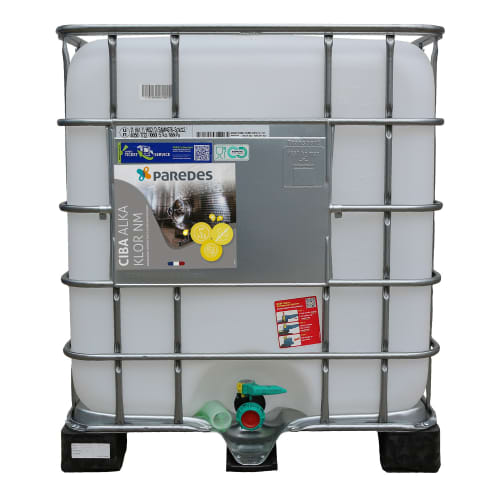 Dégraissant désinfectant chloré non moussant Paredes CIBA ALKA KLOR NM conteneur de 1165kg photo du produit front L