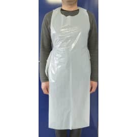 Tablier Brunopack PE BD 25µm en rouleau et boite distributrice blanc 72 x 125 c