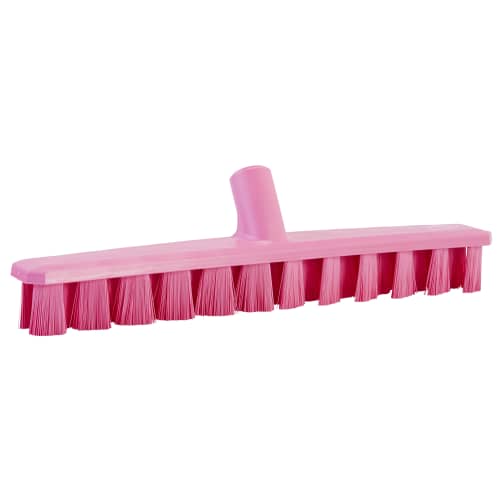 Balai lave-pont fibres dures alimentaire PLP UST 40cm rose Vikan photo du produit front L