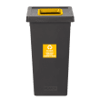 Poubelle PP recyclé Fit avec insert Ecogreen 70L noir/jaune Tampel photo du produit