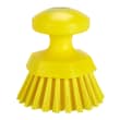 Brosse ronde fibres dures alimentaire PLP Ø11cm jaune Vikan photo du produit