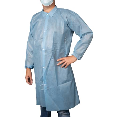 Blouse de laboratoire PLP 50 g/m² bleu taille XL Indutex photo du produit front L