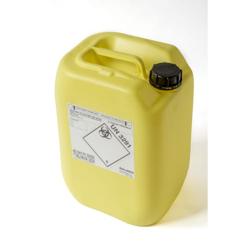 Jerrican pour déchets liquides d'activités de soins à risques infectieux DASRI 10L photo du produit front L