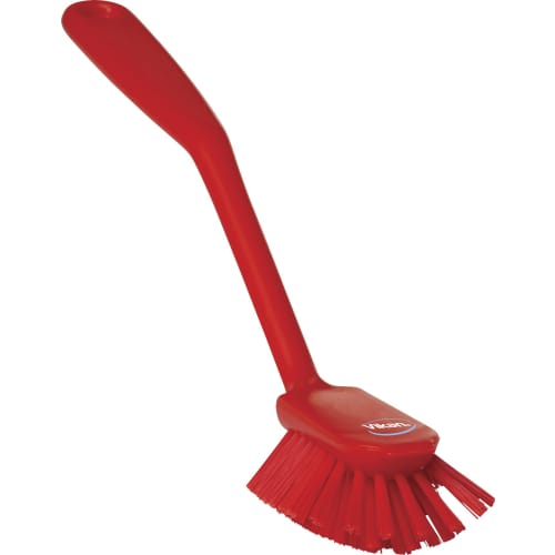 Brosse à vaisselle fibres médium alimentaire PLP 28cm rouge Vikan photo du produit front L