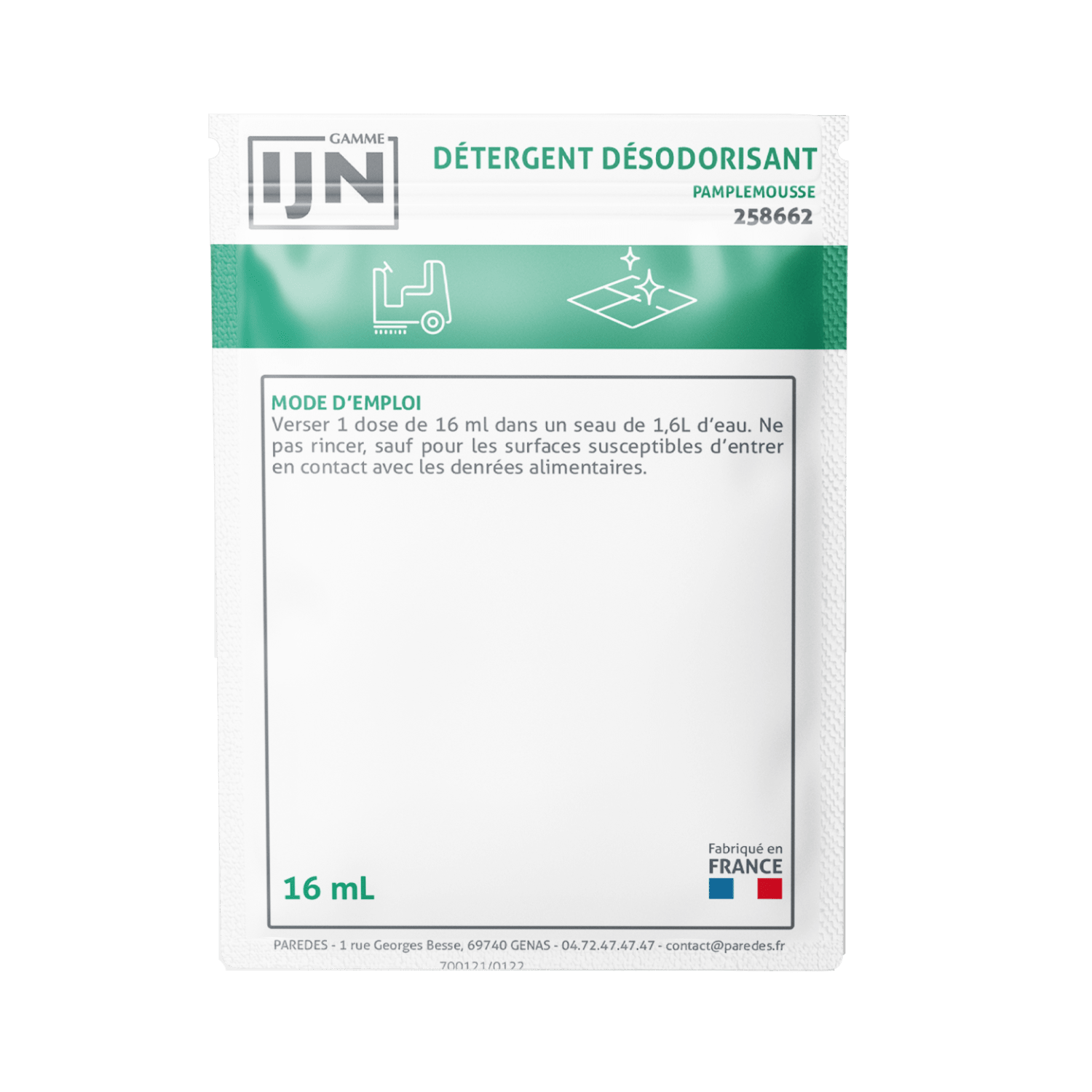 IJN Détergent désodorisant pamplemousse dose de 16ml photo du produit