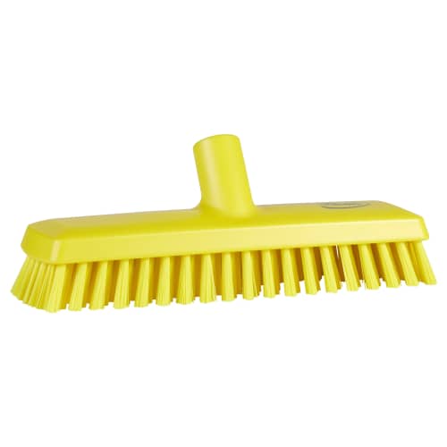 Balai lave-pont à passage d'eau fibres médium alimentaire PLP 27cm jaune Vikan photo du produit front L