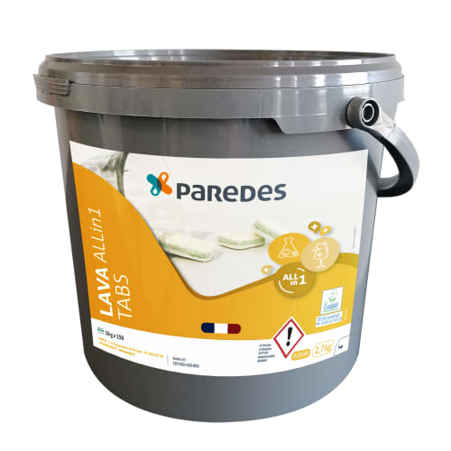 Tablettes lave-vaisselle Ecolabel Paredes Lava Tabs All in 1 seau de 150 photo du produit front L