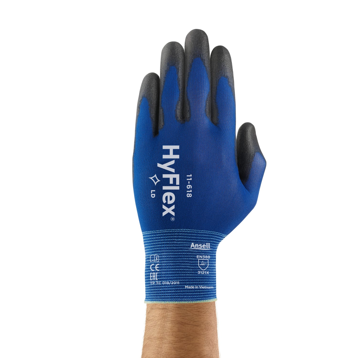 Gants de manipulation fine Ansell HyFlex® 11-618 taille 7 photo du produit Back View ZOOM