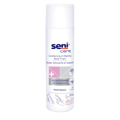 Mousse nettoyante et soignante Seni Care flacon pulvérisateur de 500ml photo du produit front L