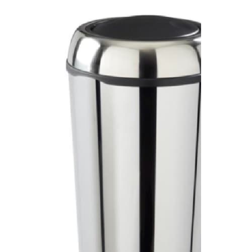 Poubelle métal à couvercle basculant 50L Rossignol photo du produit front L