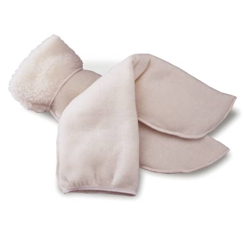 Surchaussette extensible acrylique beige taille unique photo du produit front L