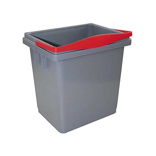 Seau PLP 4L gris anse rouge Filmop photo du produit front L