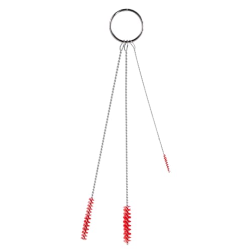 Ensemble 3 écouvillons fibres souples alimentaires Ø0,2 Ø0,5 Ø0,6cm rouge Vikan photo du produit front L