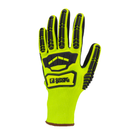 Gants Coverguard Eurocut Impact 100 jaune Cut C nitrile noir + TPR T10 photo du produit