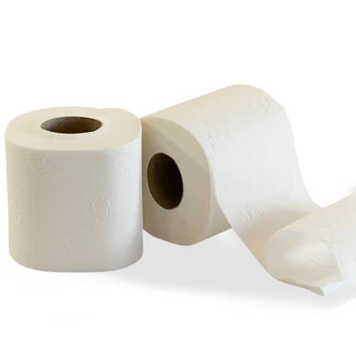 Papier toilette petit rouleau 200 feuilles blanc 9,6 x 11 cm Ecolabel Paredes Expert photo du produit front L