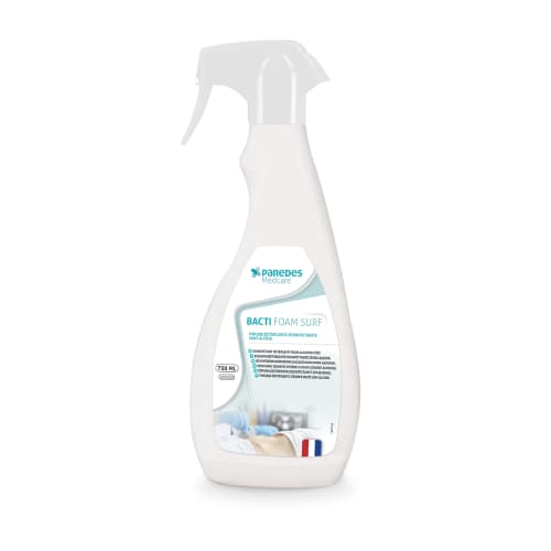 Mousse détergente désinfectante sans alcool PAE Paredes Medcare BACTI FOAM SURF 750ml photo du produit front L