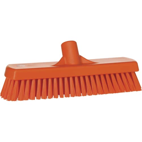 Balai lave-pont fibres dures alimentaire PLP 30,5cm orange Vikan photo du produit front L