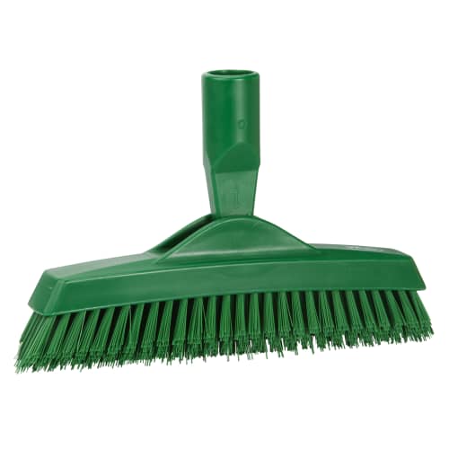 Balai frottoir articulé fibres dures alimentaire PLP 22,5cm vert Vikan photo du produit front L