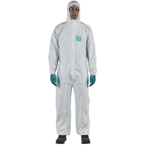 Combinaison de protection type 5-6-B antistatique Ansell AlphaTec 2000 sd - Modèle 111 blanc taille L photo du produit front L