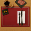 Set de table papier  30 x 40 cm olymia bordeaux FSC Manufacture de l'Éphémère photo du produit side S