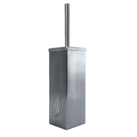 Ensemble porte-balayette à poser inox brossé Medial
