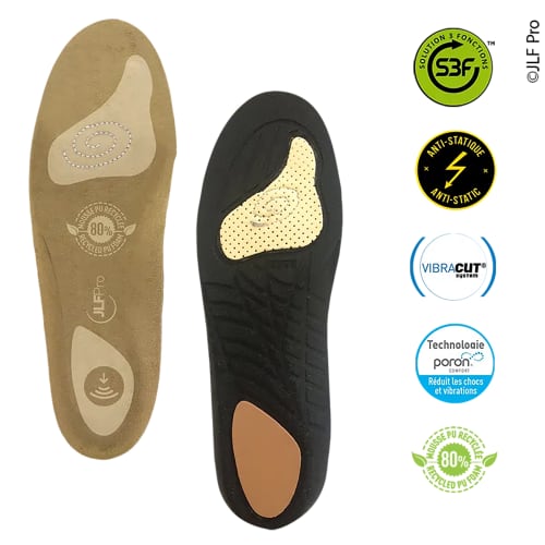 Semelles ajustables JLFPro Safety plus, traitée S3F®, pointure 42/43 photo du produit front L