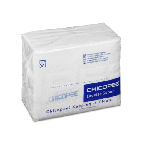 Lavette non tissée Super medium blanche 80g/m² 34 x 37 cm Chicopée photo du produit front L