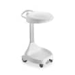Support sac plastique mobile à pédale pour sac 110L ou 130L blanc Filmop photo du produit