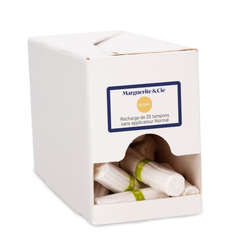 Recharges de 25 tampons sans applicateur Système Capsule Paredes x Marguerite et Cie - Colis de 2 photo du produit front L