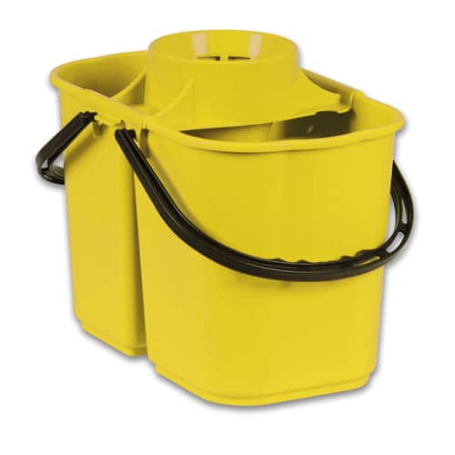Seau bi-bac PLP 8L + 6L avec essoreur jaune Filmop photo du produit front L