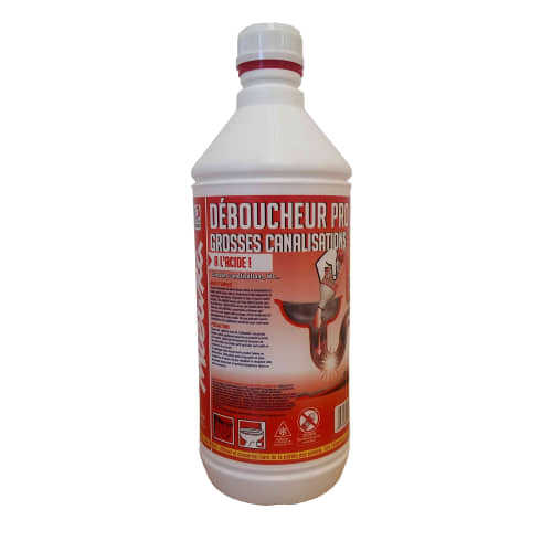Déboucheur pro à l'acide Mieuxa flacon de 1L photo du produit front L