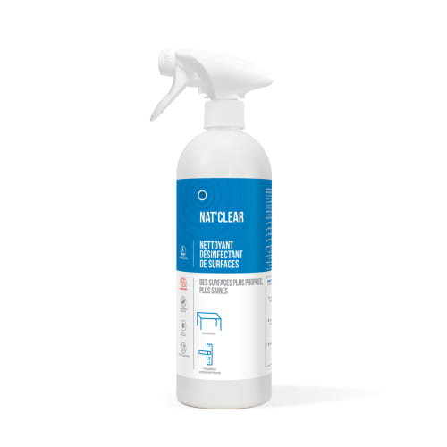 Détergent désinfectant Ecocert HTS Bio Nat'clear pulvérisateur de 750ml photo du produit front L