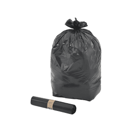Sacs poubelle 30L PEBD noir 22µ sans lien Green Bag