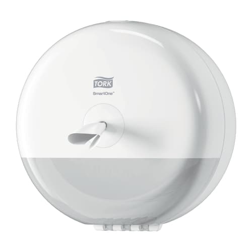 Distributeur de papier toilette rouleaux mini géant Smartone à dévidage central blanc Tork photo du produit front L