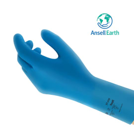 Gant de protection chimique nitrile Ansell AlphaTec 37-310 non supporté bleu taille 8 photo du produit