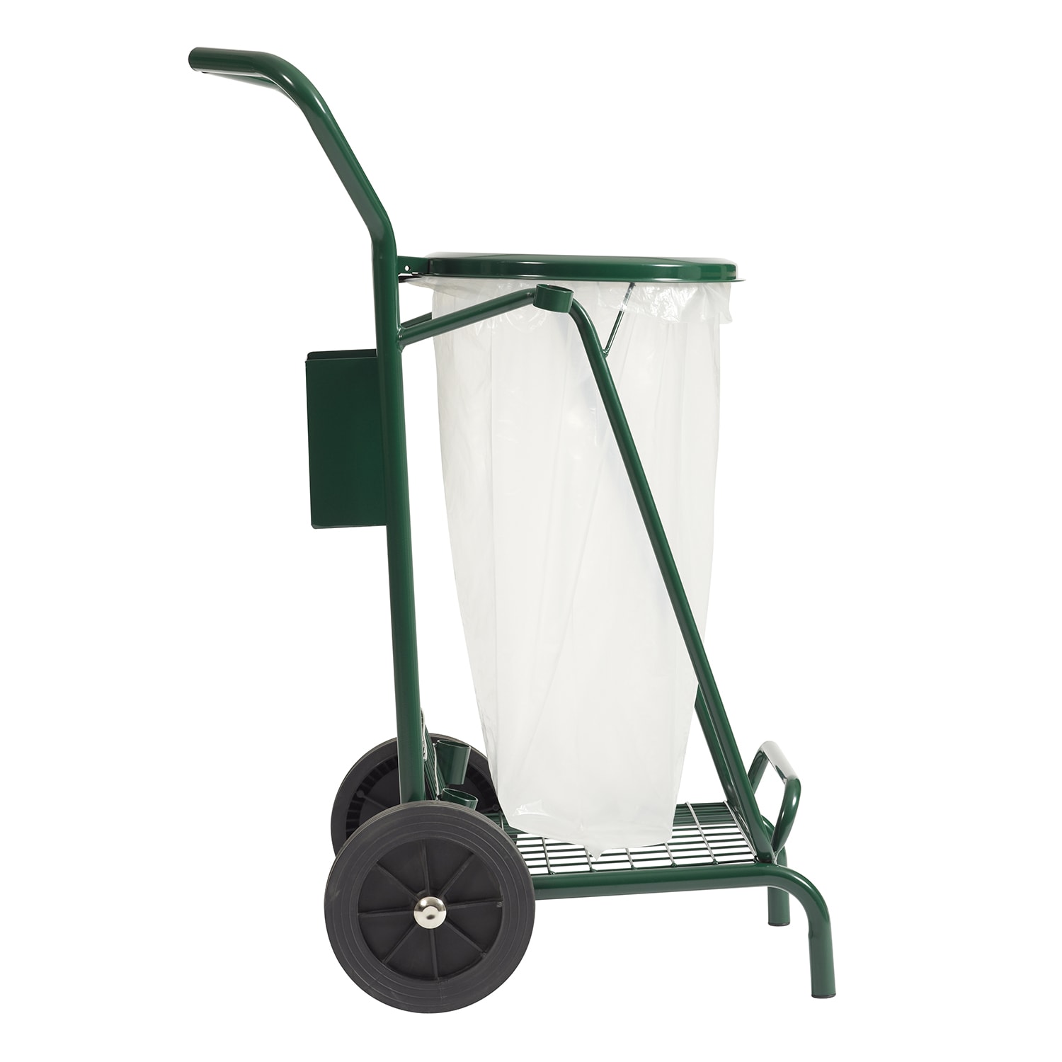 Chariot métal porte sacs mobile 110L vert photo du produit Back View ZOOM