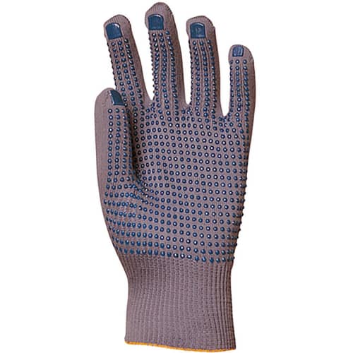 Gant de manutention Coverguard nylon gris picots bleus sur paume taille 9/10 photo du produit front L