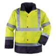 Parka haute-visibilité 4-en-1 polyester enduit PU jaune/bleu taille XXXL (60/62) photo du produit
