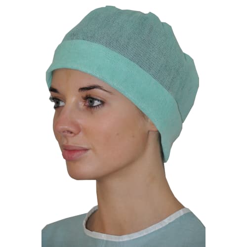 Bonnet chirurgien non-tissé viscose 45g/m² vert Kolmi photo du produit front L